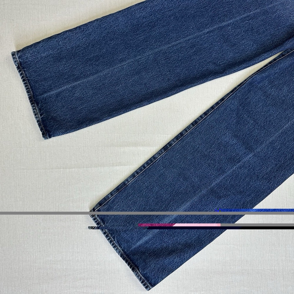 NWT FRAME The Collegiate High Rise Relaxed Wide Leg Jeans Women 23 Blue Fade - Picture 9 of 9